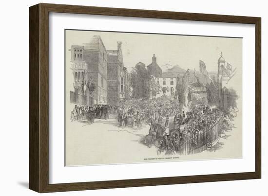 Her Majesty's Visit to Harrow School-null-Framed Giclee Print