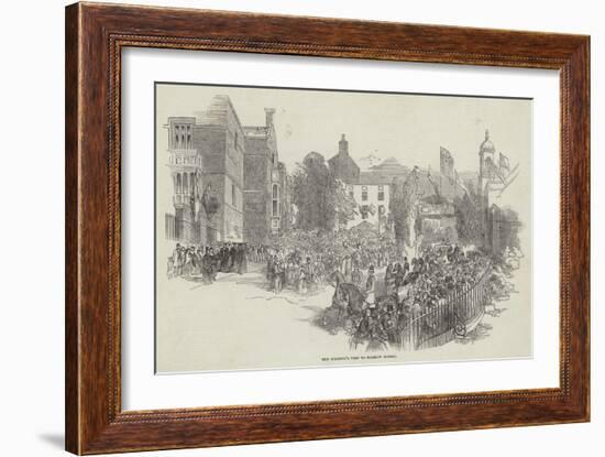 Her Majesty's Visit to Harrow School-null-Framed Giclee Print