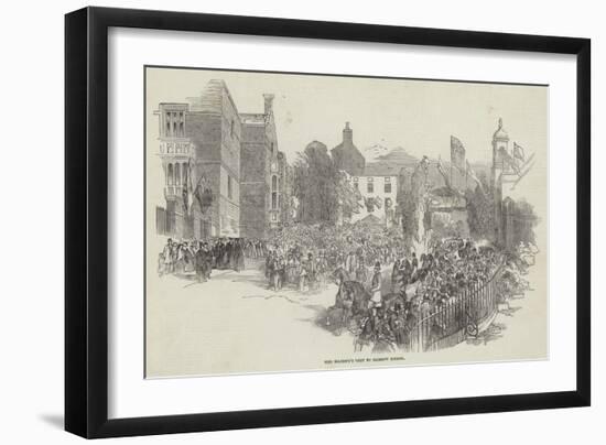 Her Majesty's Visit to Harrow School-null-Framed Giclee Print