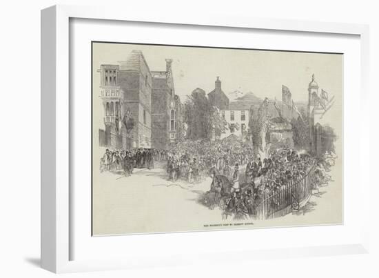 Her Majesty's Visit to Harrow School-null-Framed Giclee Print