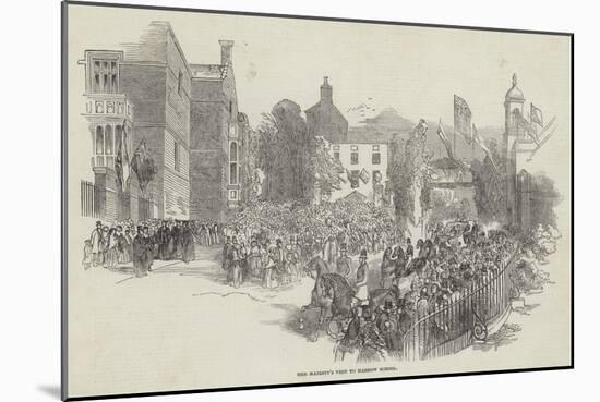 Her Majesty's Visit to Harrow School-null-Mounted Giclee Print