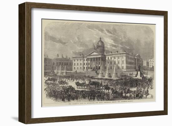 Her Majesty's Visit to Manchester, the Royal Procession Passing the Infirmary-null-Framed Giclee Print