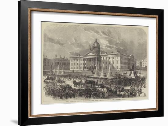 Her Majesty's Visit to Manchester, the Royal Procession Passing the Infirmary-null-Framed Giclee Print