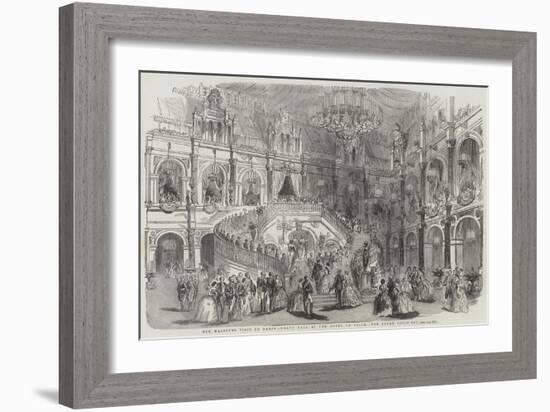 Her Majesty's Visit to Paris, Grand Ball at the Hotel De Ville, the Court Louis Xiv-null-Framed Giclee Print