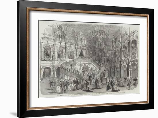 Her Majesty's Visit to Paris, Grand Ball at the Hotel De Ville, the Court Louis Xiv-null-Framed Giclee Print