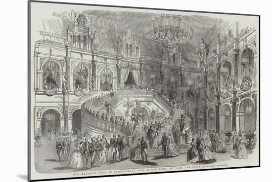 Her Majesty's Visit to Paris, Grand Ball at the Hotel De Ville, the Court Louis Xiv-null-Mounted Giclee Print