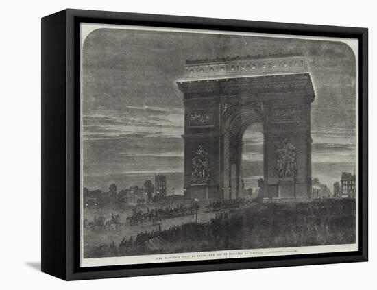 Her Majesty's Visit to Paris, the Arc De Triomphe De L'Etoile, Illuminated-null-Framed Premier Image Canvas
