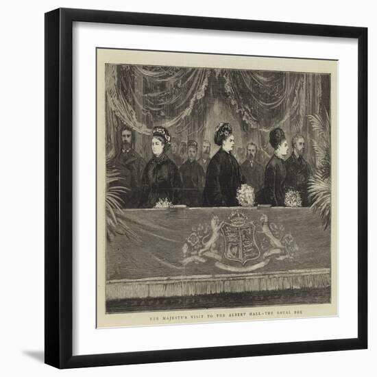 Her Majesty's Visit to the Albert Hall, the Royal Box-null-Framed Giclee Print