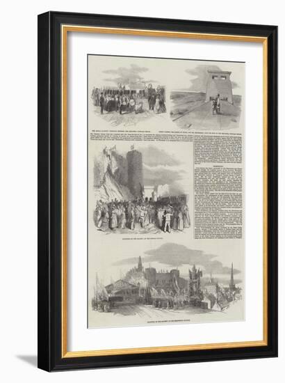 Her Majesty's Visit to the Britannia Tubular Bridge-null-Framed Giclee Print