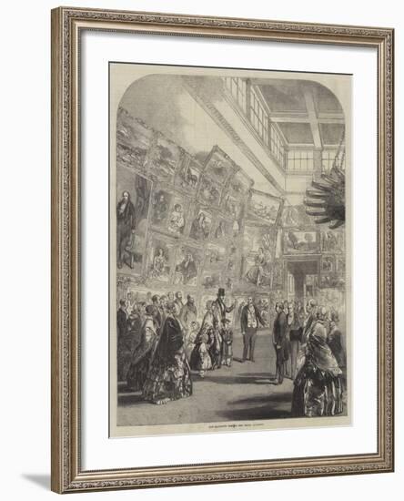 Her Majesty's Visit to the Royal Academy-null-Framed Giclee Print