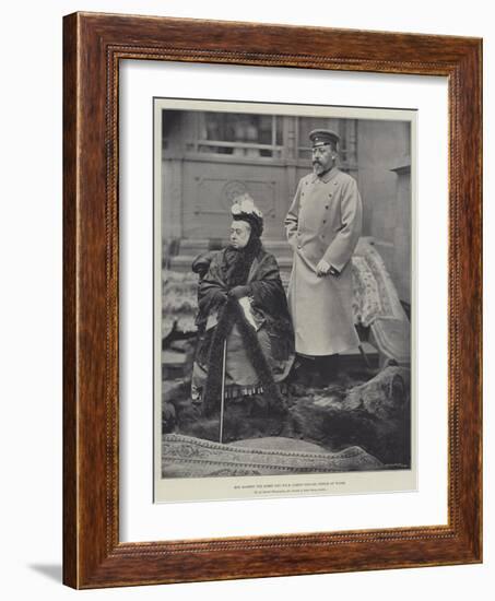 Her Majesty the Queen and Hrh Albert Edward, Prince of Wales-null-Framed Giclee Print