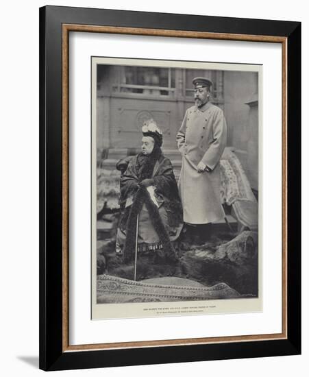 Her Majesty the Queen and Hrh Albert Edward, Prince of Wales-null-Framed Giclee Print