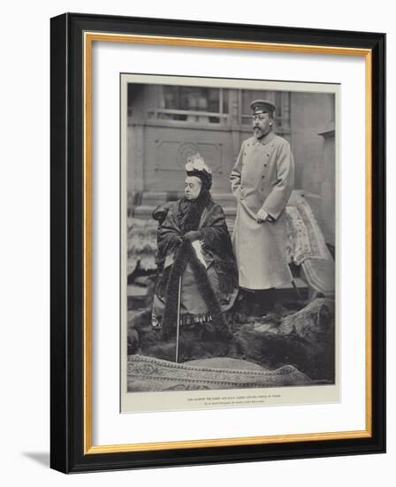 Her Majesty the Queen and Hrh Albert Edward, Prince of Wales-null-Framed Giclee Print