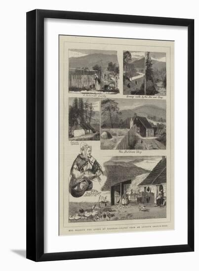 Her Majesty the Queen at Braemar, Leaves from an Artist's Sketch-Book-null-Framed Giclee Print