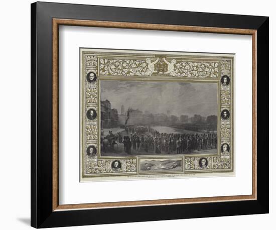 Her Majesty the Queen Distributing Medals to the Heroes from the Crimea on the Horse Guards Parade-George Housman Thomas-Framed Giclee Print