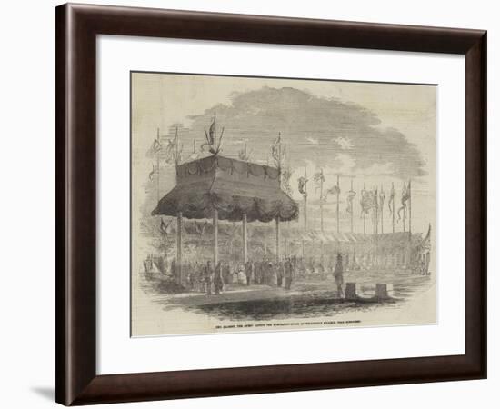 Her Majesty the Queen Laying the Foundation-Stone of Wellington College, Near Sandhurst-null-Framed Giclee Print