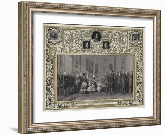 Her Majesty the Queen Receiving King Louis Philippe in Windsor Castle, 8 October 1844-Franz Xaver Winterhalter-Framed Giclee Print