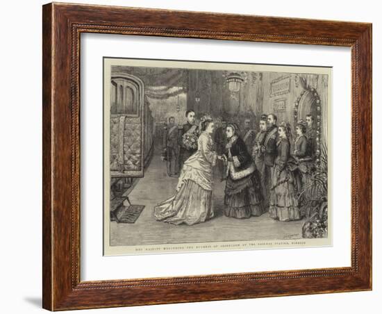 Her Majesty Welcoming the Duchess of Edinburgh at the Railway Station, Windsor-George Goodwin Kilburne-Framed Giclee Print
