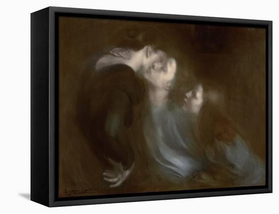 Her Mother's Kiss, 1890s-Eugene Carriere-Framed Premier Image Canvas