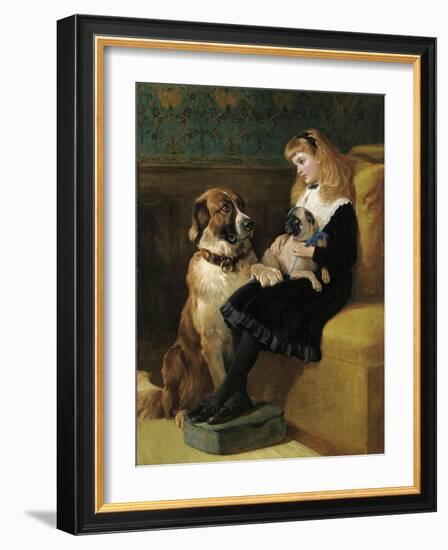 Her Only Playmates, 1870-Heywood Hardy-Framed Giclee Print