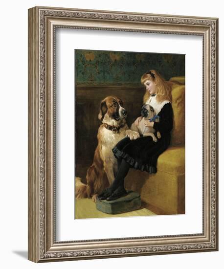 Her Only Playmates, 1870-Heywood Hardy-Framed Giclee Print