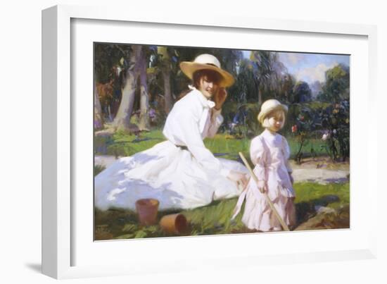 Her Own Garden-John Richard Townsend-Framed Giclee Print