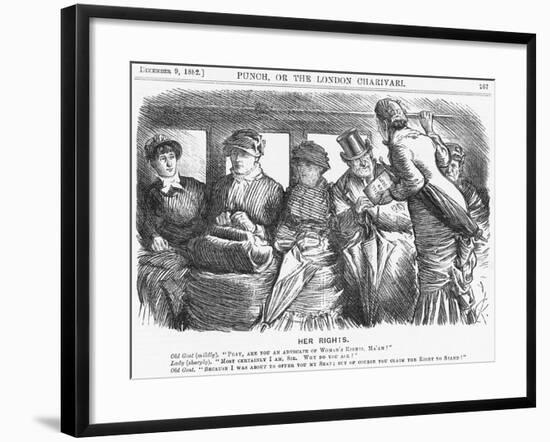 Her Rights, 1882-Charles Samuel Keene-Framed Giclee Print