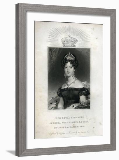 Her Royal Highness Augusta Wilhelmina Louisa, Duchess of Cambridge-null-Framed Giclee Print