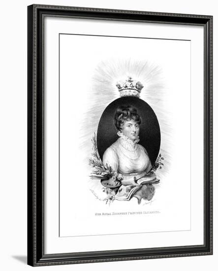 Her Royal Highness the Princess Elizabeth, 3rd Daughter of George Iii, 1806-Scriven-Framed Giclee Print