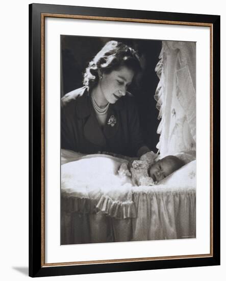 Her Royal Highness the Princess Elizabeth with Her First Child, Prince Charles, England-Cecil Beaton-Framed Photographic Print