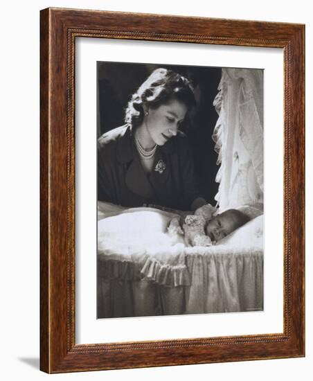 Her Royal Highness the Princess Elizabeth with Her First Child, Prince Charles, England-Cecil Beaton-Framed Photographic Print