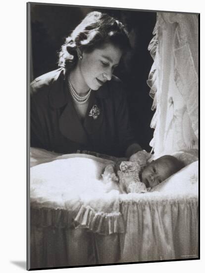 Her Royal Highness the Princess Elizabeth with Her First Child, Prince Charles, England-Cecil Beaton-Mounted Photographic Print