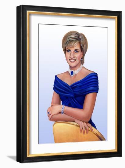 Her Royal Highness the Princess of Wales (Diana Frances; Née Spencer; 1961-1997), 2013-Karen Humpage-Framed Giclee Print