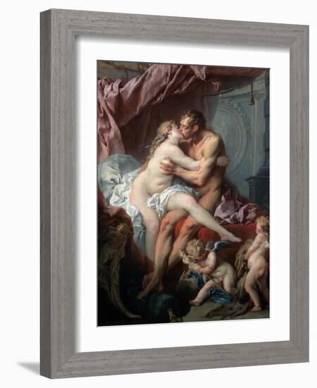 Heracles and Omphale, 18th Century-François Boucher-Framed Giclee Print