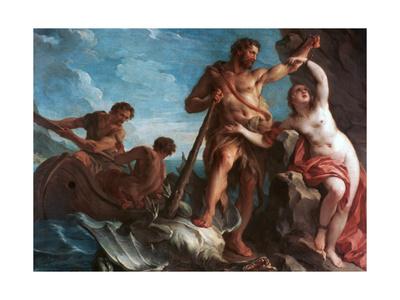 Heracles Delivering Hesione C1708 1737 Giclee Print Francois Lemoyne Art Com
