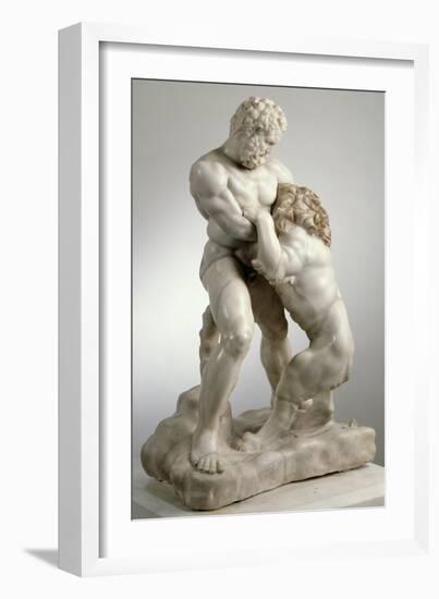 Heracles Fighting the Nemean Lion, 4th Century BC-null-Framed Giclee Print