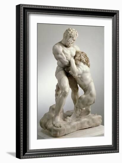 Heracles Fighting the Nemean Lion, 4th Century BC-null-Framed Giclee Print