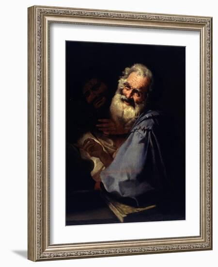 Heraclitus and Democritus-Andrea Pozzo-Framed Art Print