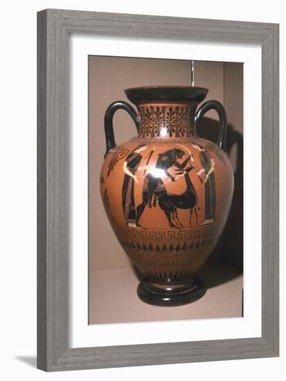 Herakles and the Hind of Ceryneia, Attic Amphora Vase, c540BC-Unknown-Framed Giclee Print