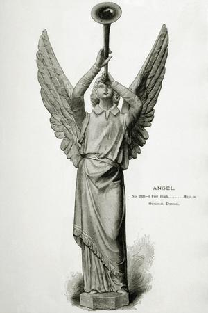 Angel Trumpet Statue Vector Art & Graphics