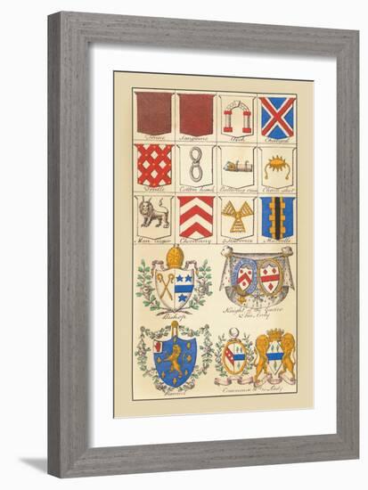 Heraldic Arms: Tenne and Sanguine-Hugh Clark-Framed Art Print