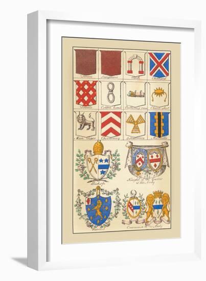 Heraldic Arms: Tenne and Sanguine-Hugh Clark-Framed Art Print