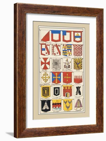 Heraldic Arms: Twemlow and Mascally-Hugh Clark-Framed Art Print