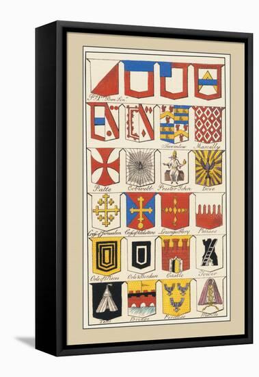 Heraldic Arms: Twemlow and Mascally-Hugh Clark-Framed Stretched Canvas