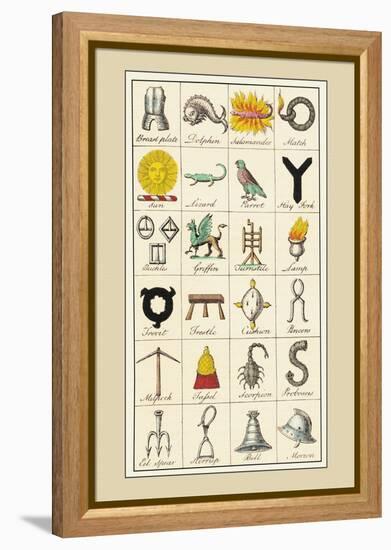 Heraldic Symbols: Breast Plate and Dolphin-Hugh Clark-Framed Stretched Canvas