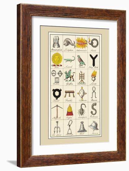 Heraldic Symbols: Breast Plate and Dolphin-Hugh Clark-Framed Art Print