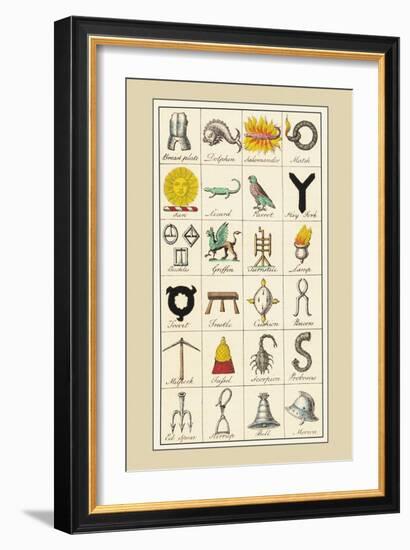 Heraldic Symbols: Breast Plate and Dolphin-Hugh Clark-Framed Art Print