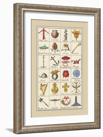 Heraldic Symbols: Crossbow and Escallop-Hugh Clark-Framed Art Print