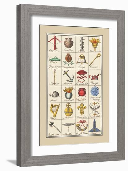 Heraldic Symbols: Crossbow and Escallop-Hugh Clark-Framed Art Print