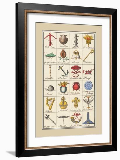 Heraldic Symbols: Crossbow and Escallop-Hugh Clark-Framed Art Print